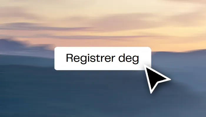 Knapp for å registrere seg over et fjellandskap